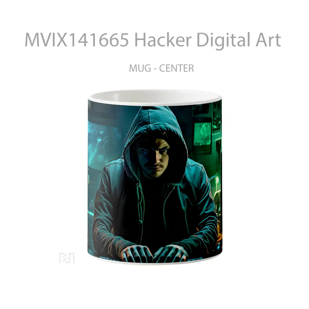 Mug Hacker Digital Art Gelas Keramik Unik