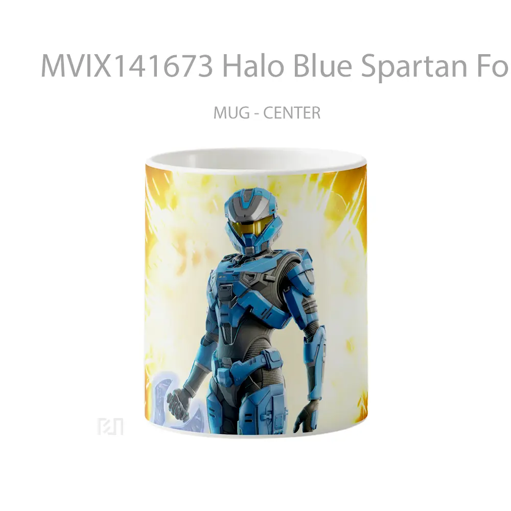 Mug Halo Blue Spartan Fortnite Gelas Keramik Unik