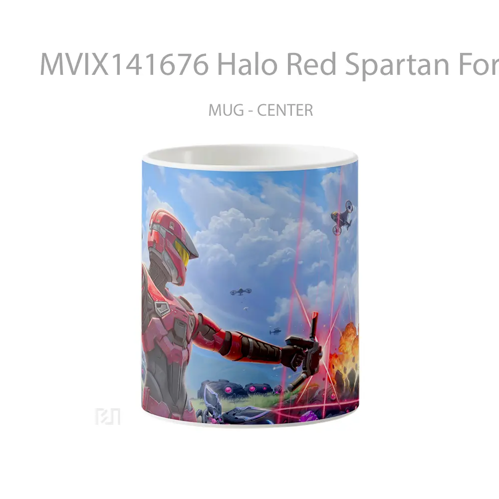 Mug Halo Red Spartan Fortnite Gelas Keramik Unik