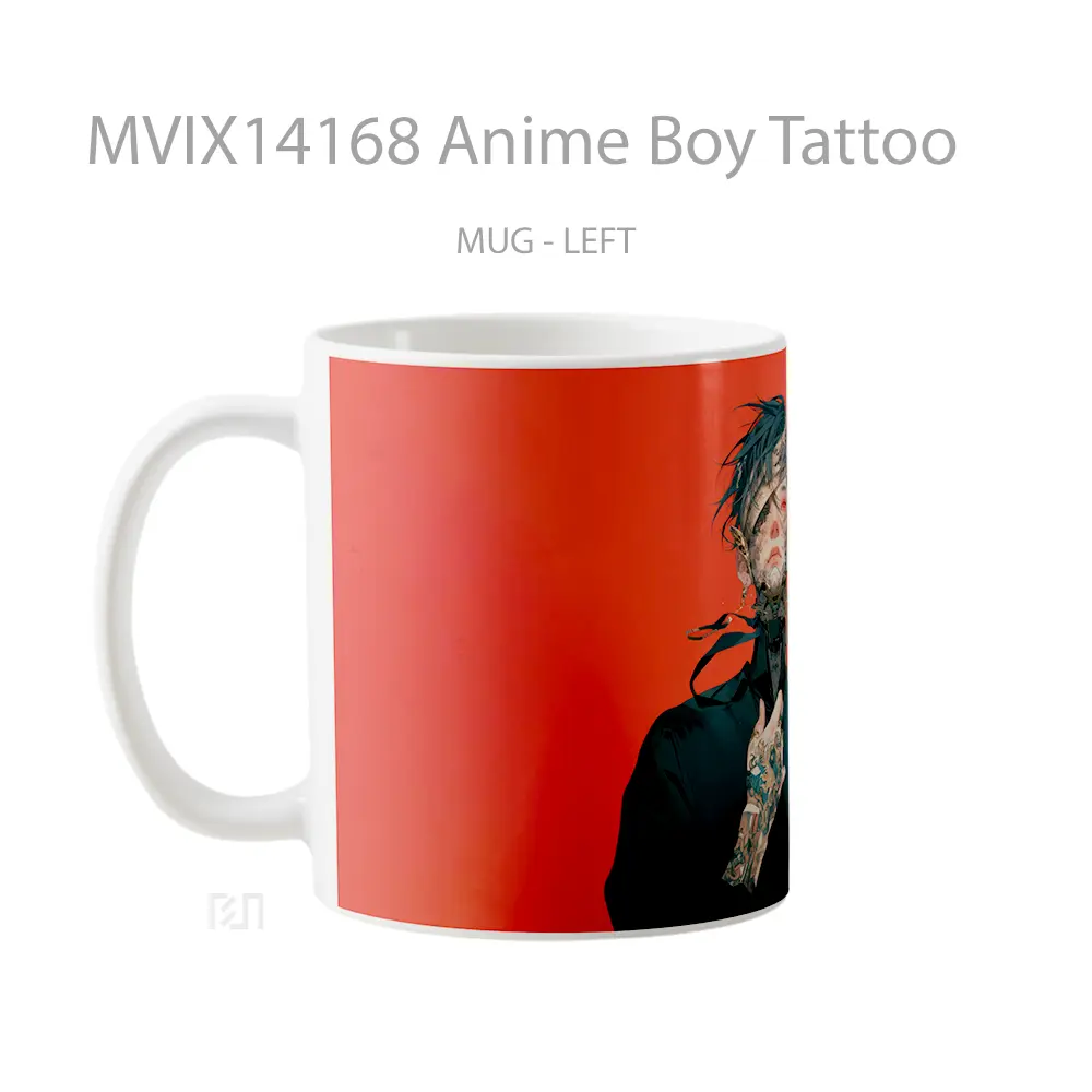 Mug Anime Boy Tattoo Cangkir Anime - All-side / Desain