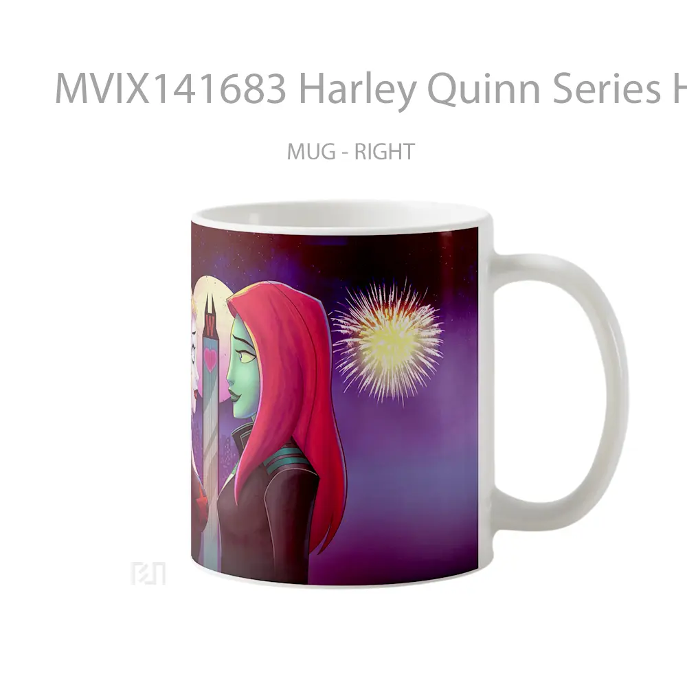 Mug Harley Quinn Series Harley Quinn And Poison Ivy Gelas Keramik Unik - All-side / Desain