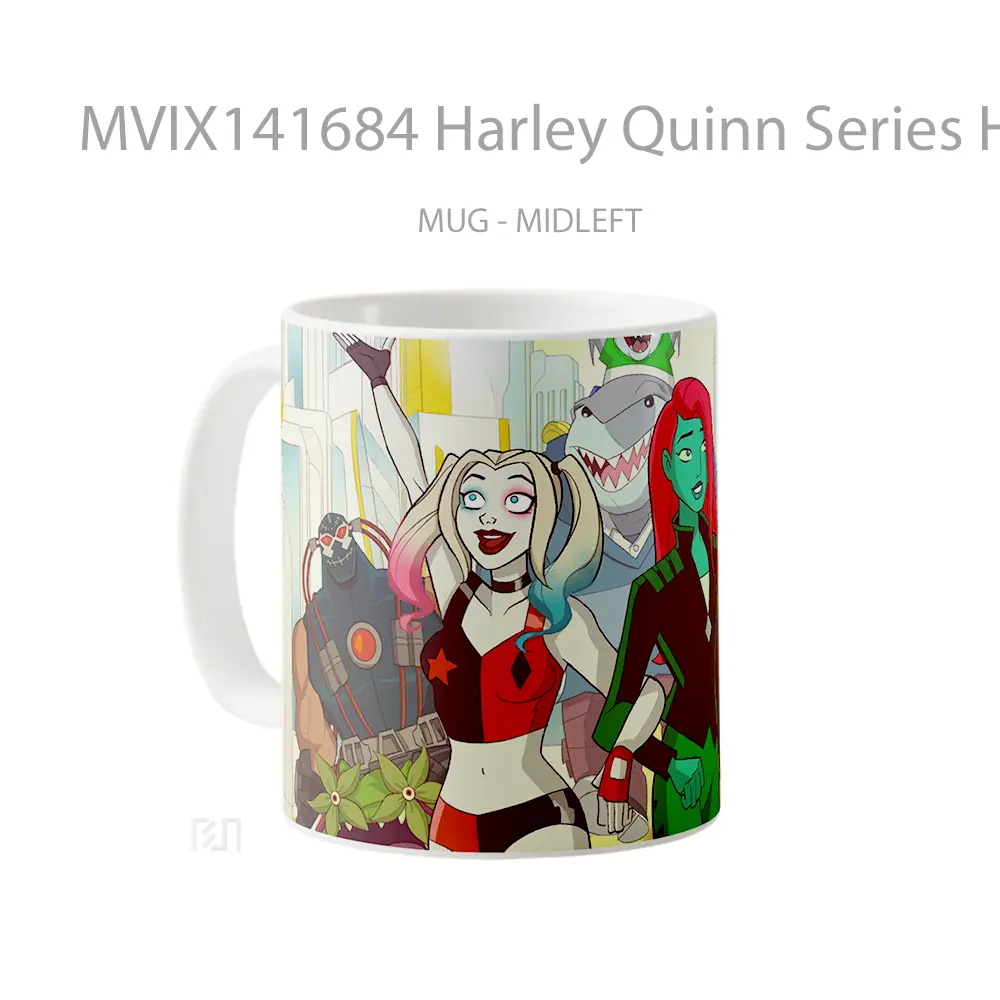 Mug Harley Quinn Series Harley Quinn Poison Ivy Bane Clayface King Shark Gelas Keramik Unik - All-side / Desain