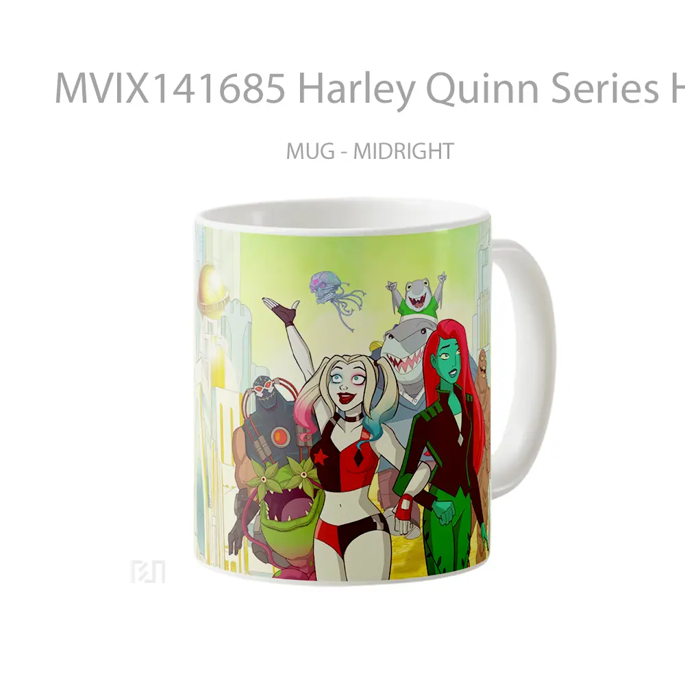 Mug Harley Quinn Series Harley Quinn Poison Ivy Bane Clayface King Shark Gelas Keramik Unik - All-side / Desain