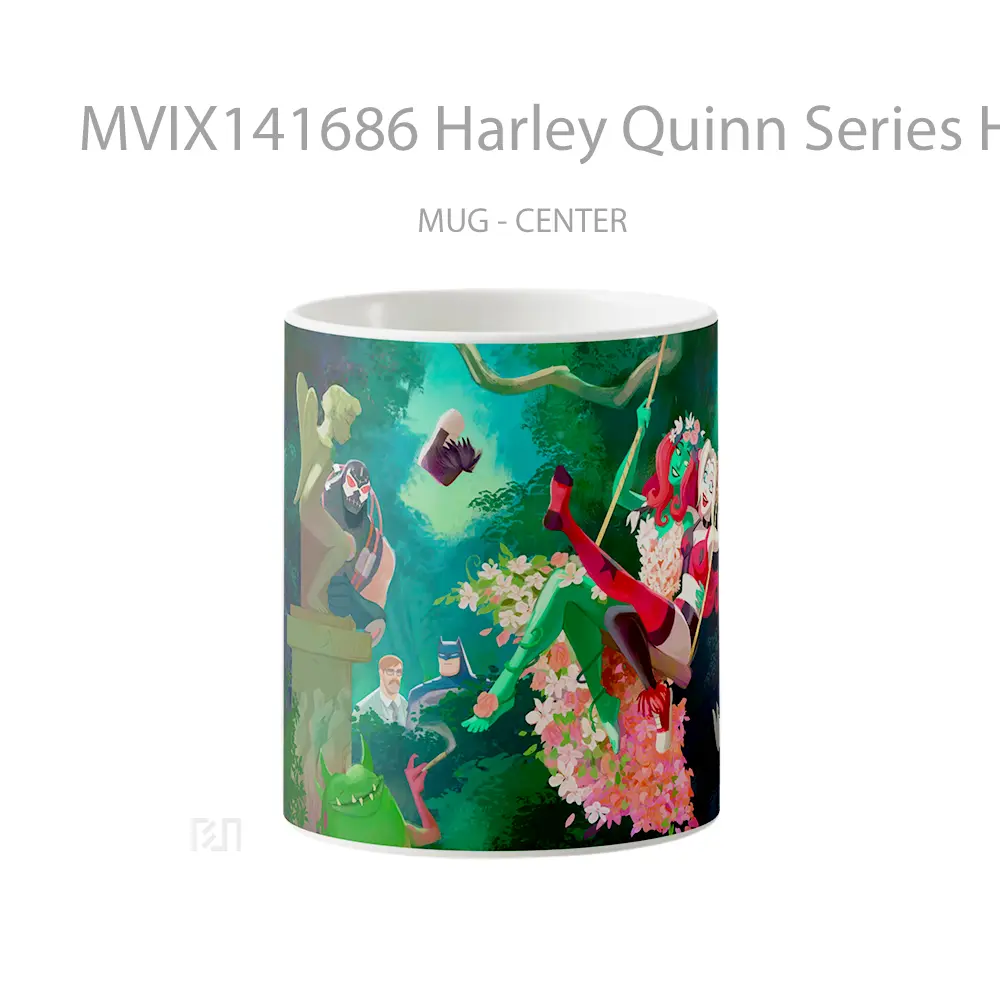 Mug Harley Quinn Series Harley Quinn Poison Ivy Bane King Shark Batman Gelas Superhero