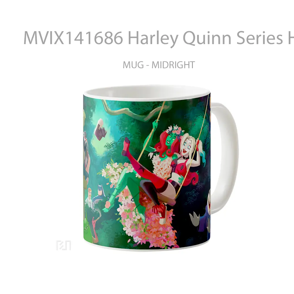 Mug Harley Quinn Series Harley Quinn Poison Ivy Bane King Shark Batman Gelas Superhero - All-side / Desain