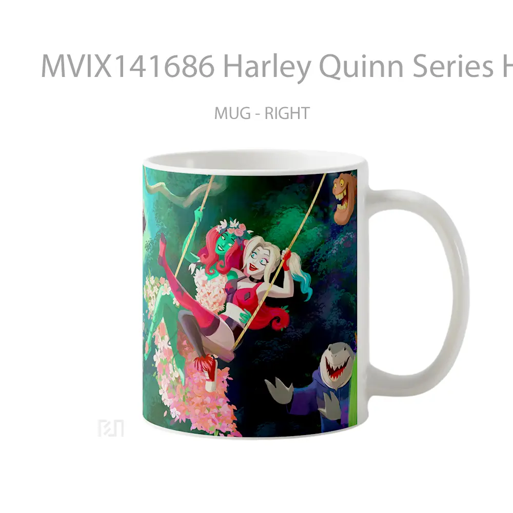 Mug Harley Quinn Series Harley Quinn Poison Ivy Bane King Shark Batman Gelas Superhero - All-side / Desain