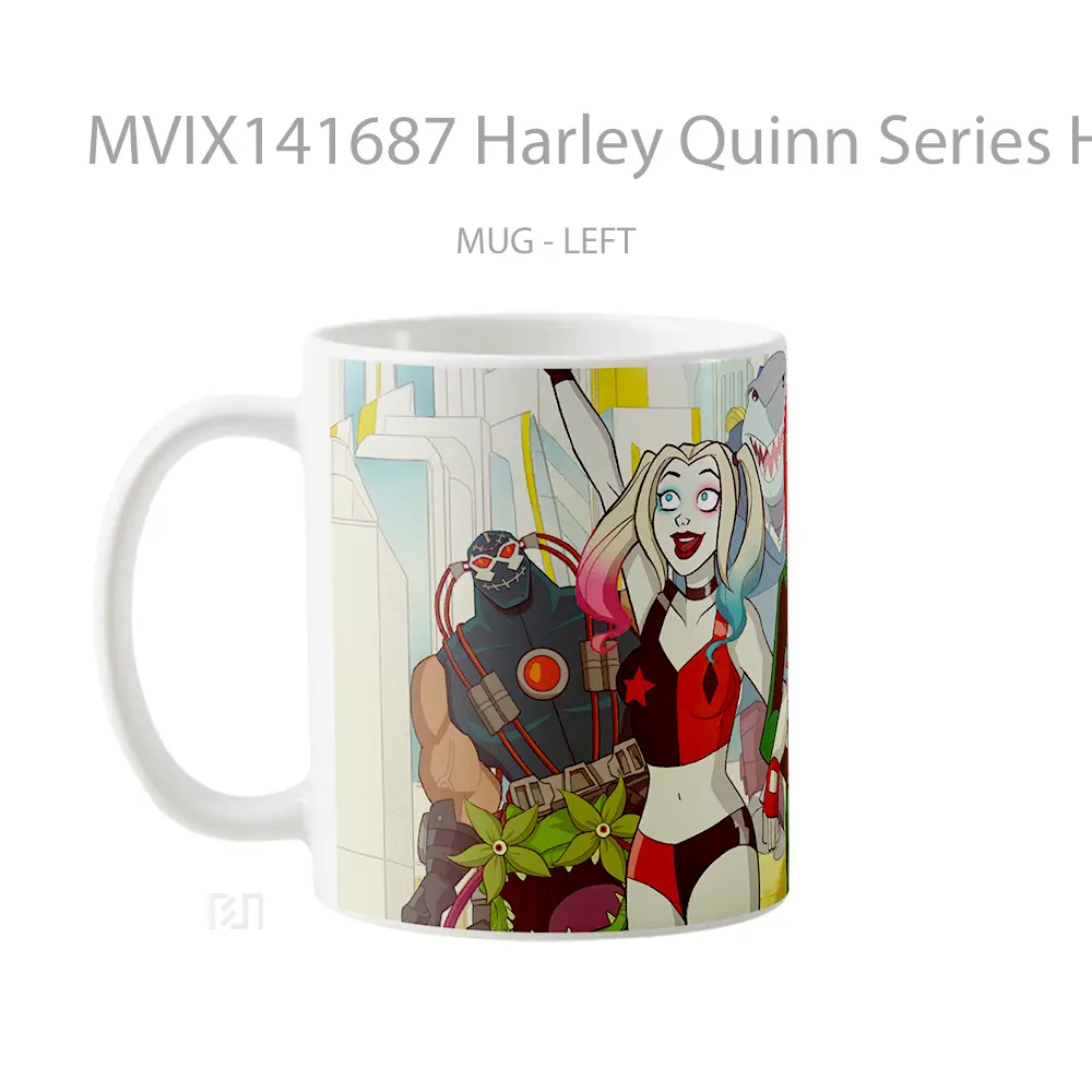 Mug Harley Quinn Series Harley Quinn Poison Ivy Bane King Shark Clayface Gelas Keramik Unik - All-side / Desain
