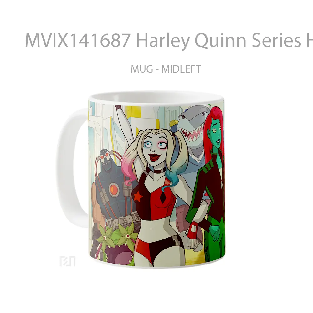 Mug Harley Quinn Series Harley Quinn Poison Ivy Bane King Shark Clayface Gelas Keramik Unik - All-side / Desain