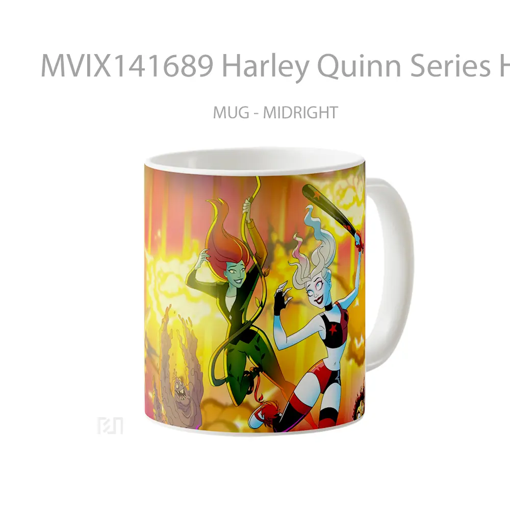 Mug Harley Quinn Series Harley Quinn Poison Ivy Clay Face Gelas Keramik Unik - All-side / Desain