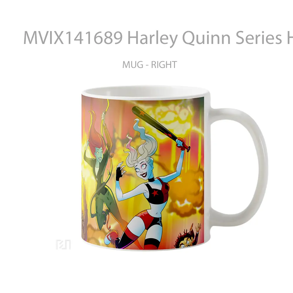 Mug Harley Quinn Series Harley Quinn Poison Ivy Clay Face Gelas Keramik Unik - All-side / Desain