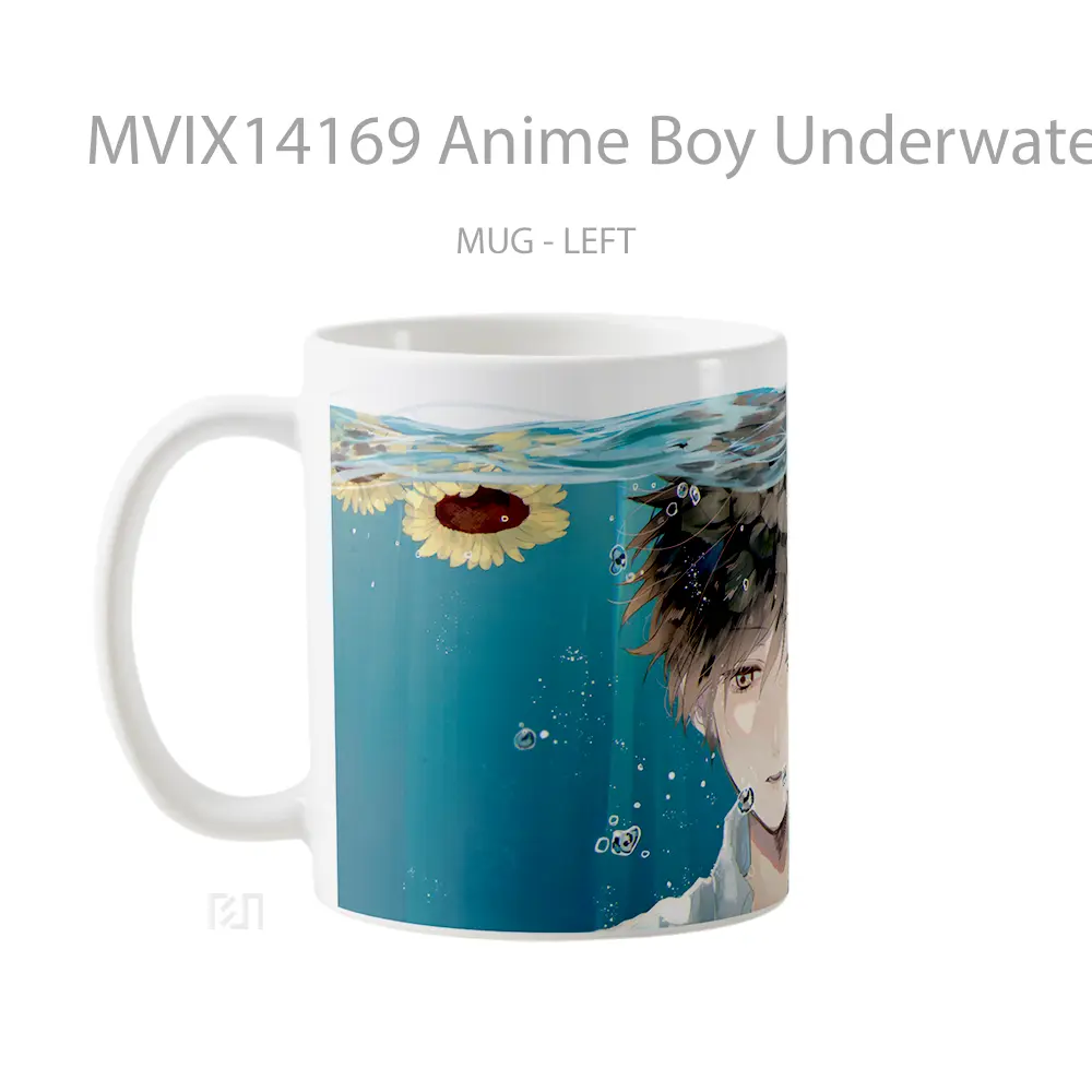 Mug Anime Boy Underwater Cangkir Anime - All-side / Desain