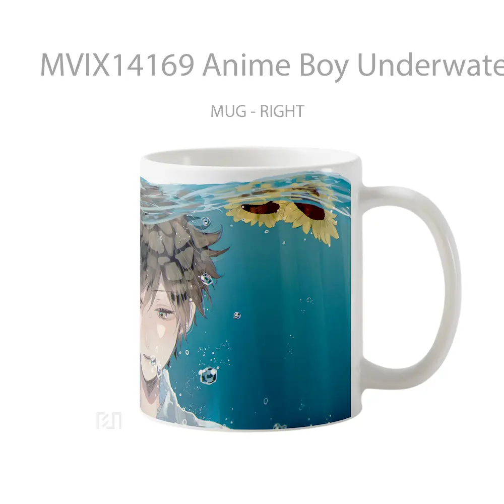 Mug Anime Boy Underwater Cangkir Anime - All-side / Desain