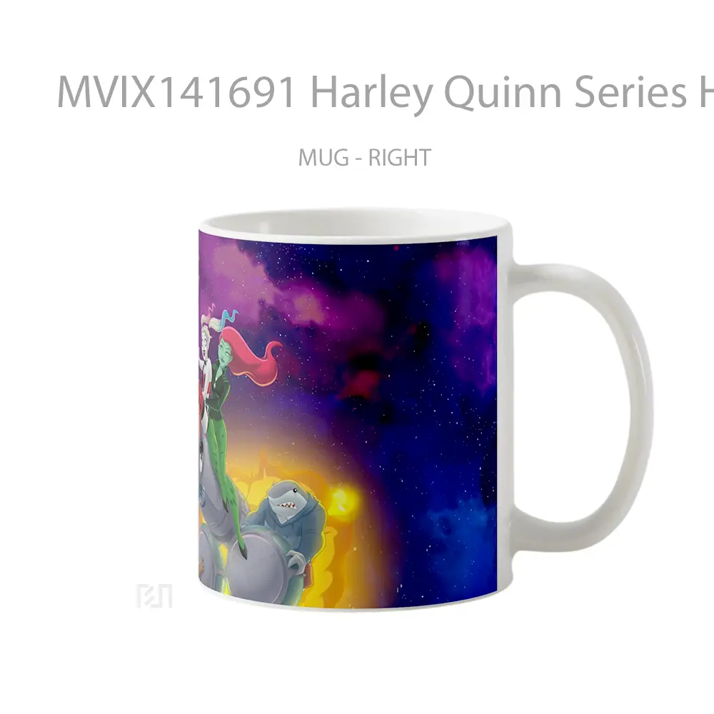 Mug Harley Quinn Series Harley Quinn Poison Ivy King Shark Gelas Keramik Unik - All-side / Desain