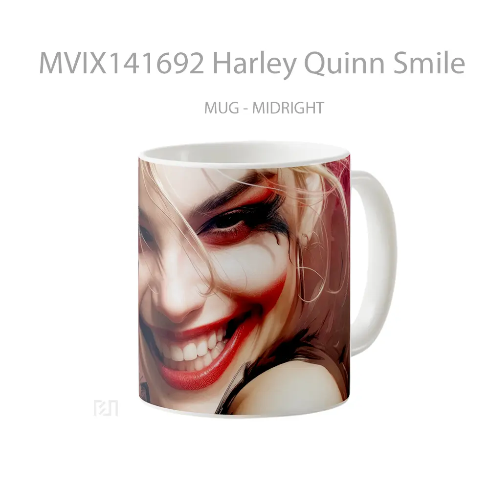 Mug Harley Quinn Smile Gelas Keramik Unik - All-side / Desain