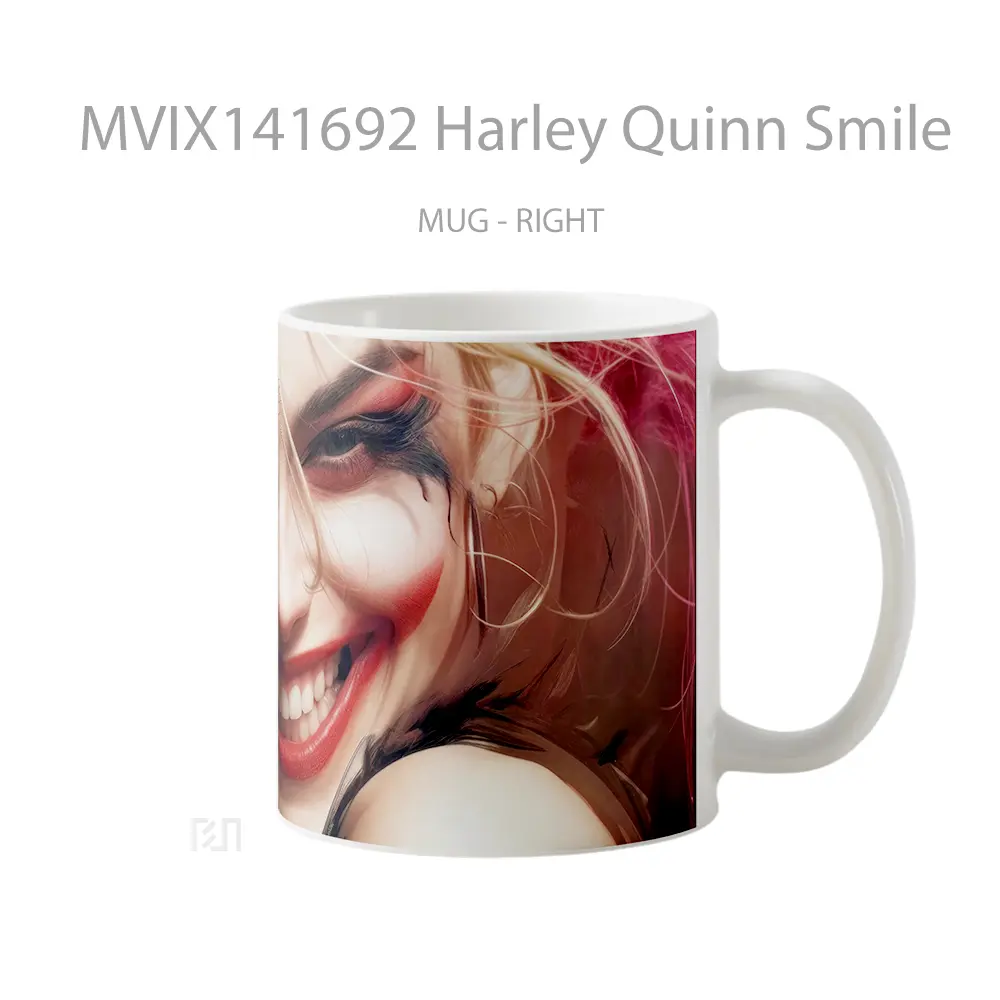 Mug Harley Quinn Smile Gelas Keramik Unik - All-side / Desain