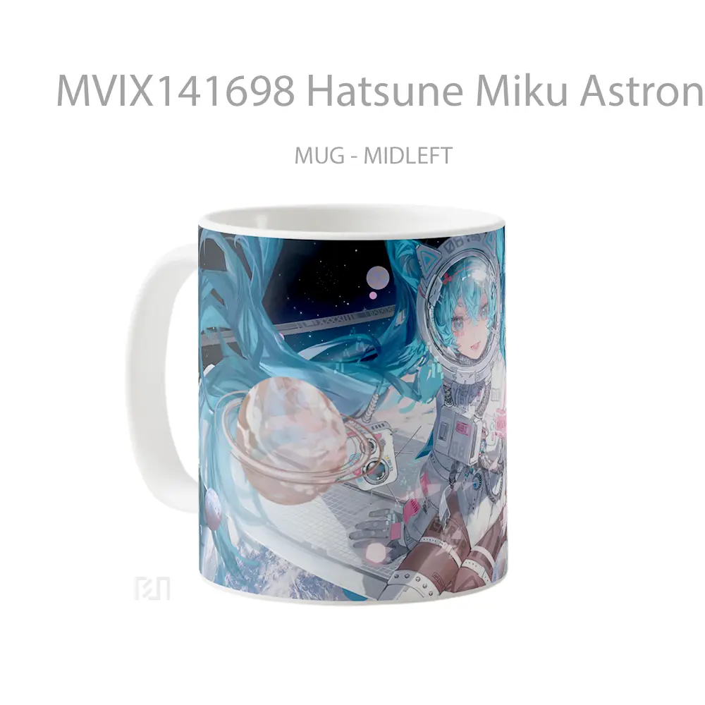 Mug Hatsune Miku Astronaut Anime Girl Cangkir Anime - All-side / Desain