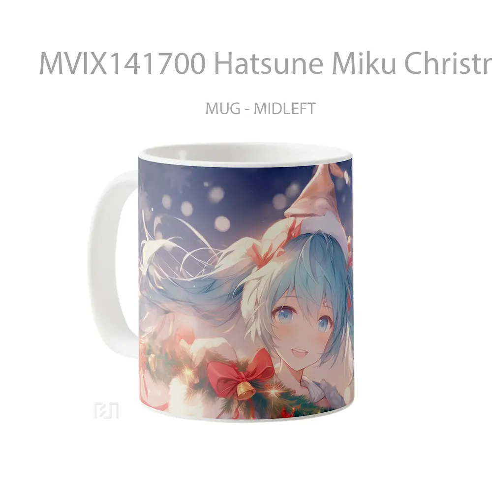 Mug Hatsune Miku Christmas Anime Girl Cangkir Anime - All-side / Desain