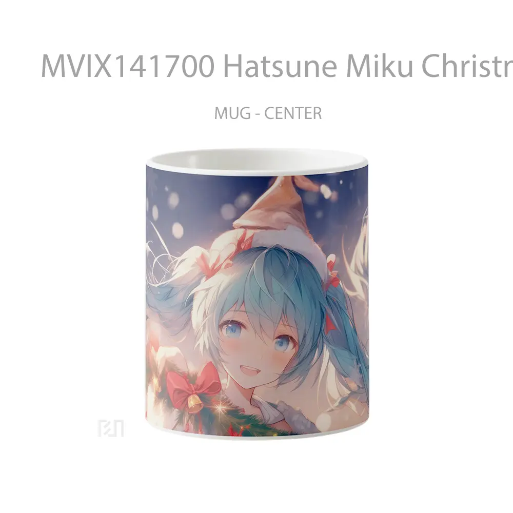 Mug Hatsune Miku Christmas Anime Girl Cangkir Anime