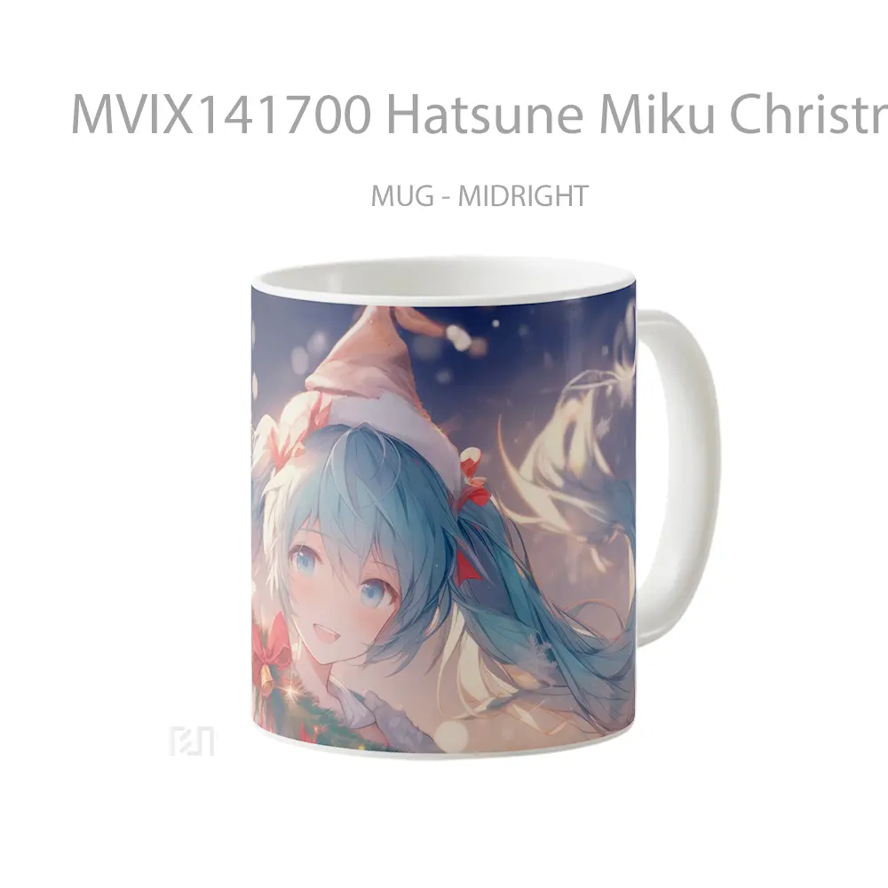 Mug Hatsune Miku Christmas Anime Girl Cangkir Anime - All-side / Desain