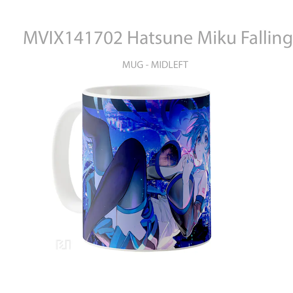 Mug Hatsune Miku Falling Anime Girl Cangkir Anime - All-side / Desain