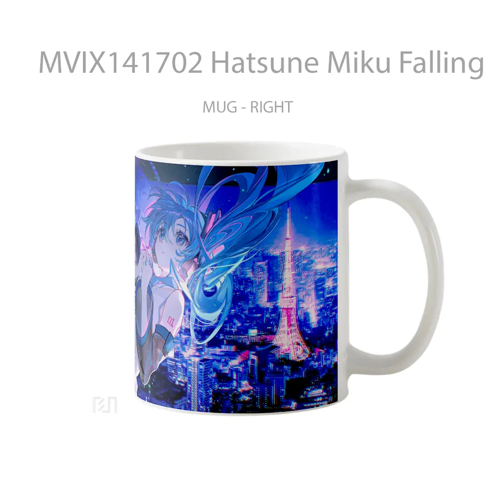 Mug Hatsune Miku Falling Anime Girl Cangkir Anime - All-side / Desain