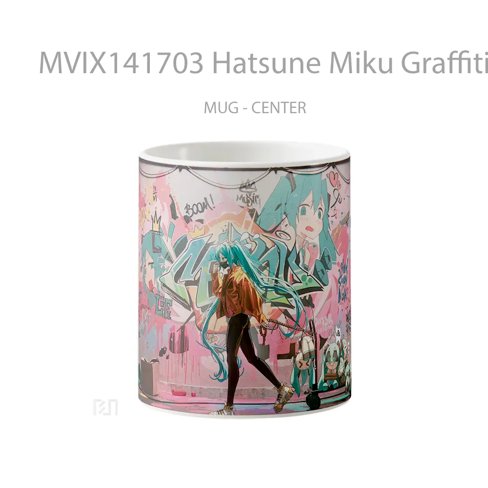 Mug Hatsune Miku Graffiti Wall Anime Girl Cangkir Anime