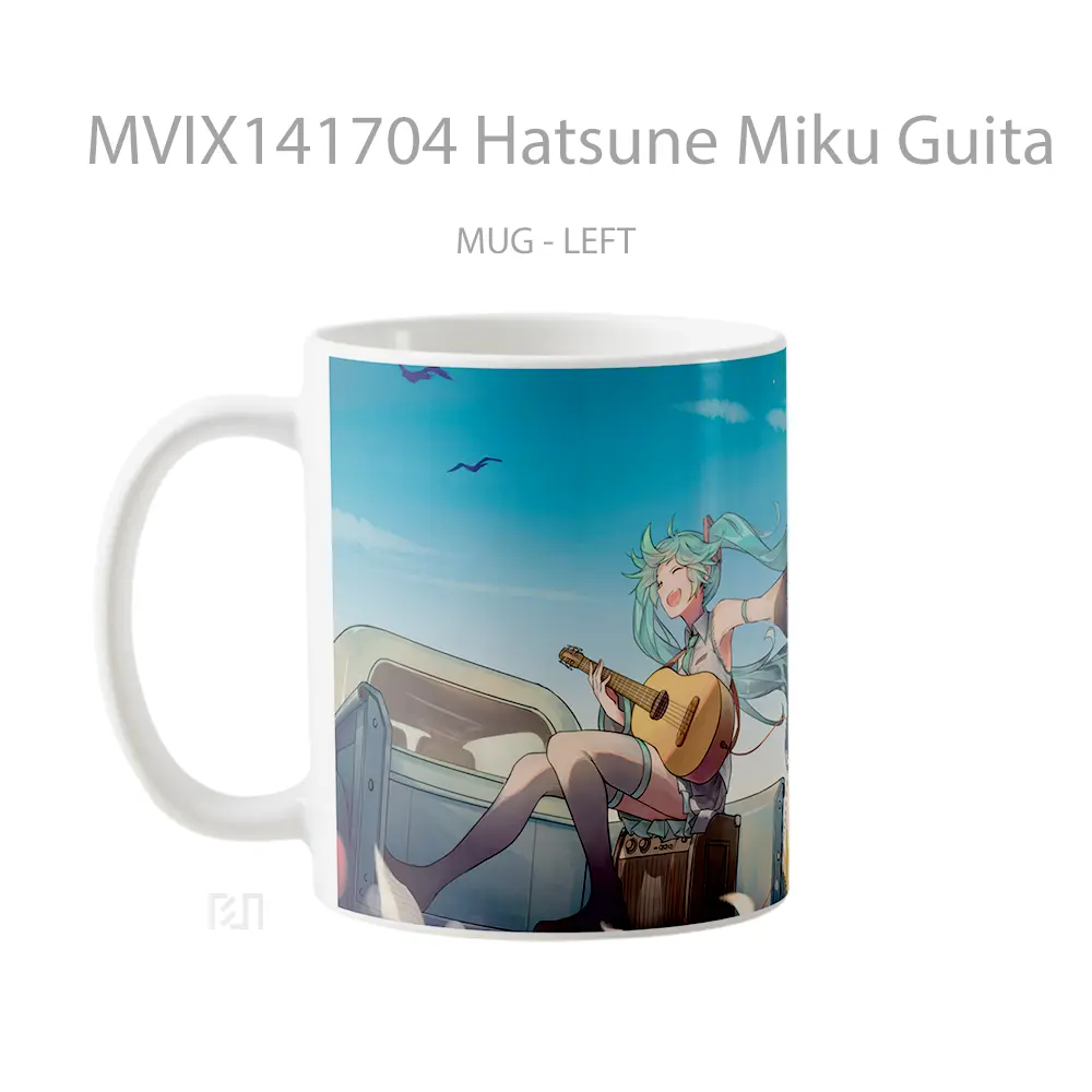 Mug Hatsune Miku Guita Gelas Keramik Unik - All-side / Desain