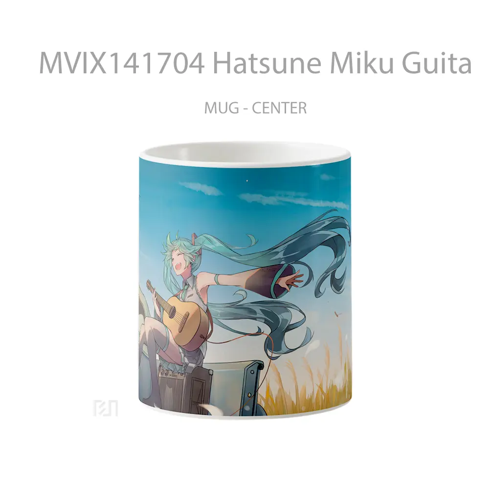 Mug Hatsune Miku Guita Gelas Keramik Unik