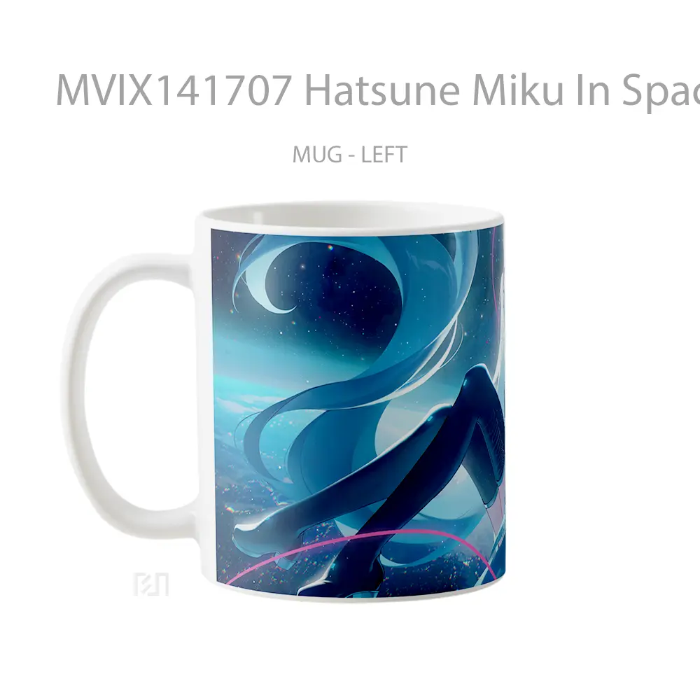 Mug Hatsune Miku In Space Anime Girl Cangkir Anime - All-side / Desain