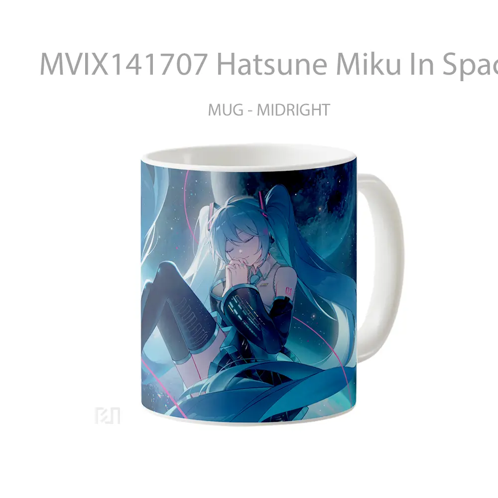 Mug Hatsune Miku In Space Anime Girl Cangkir Anime - All-side / Desain