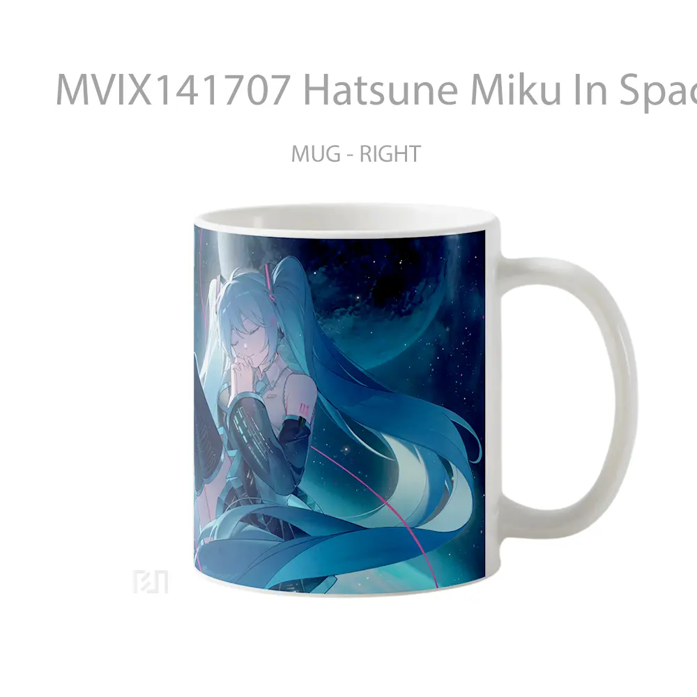 Mug Hatsune Miku In Space Anime Girl Cangkir Anime - All-side / Desain