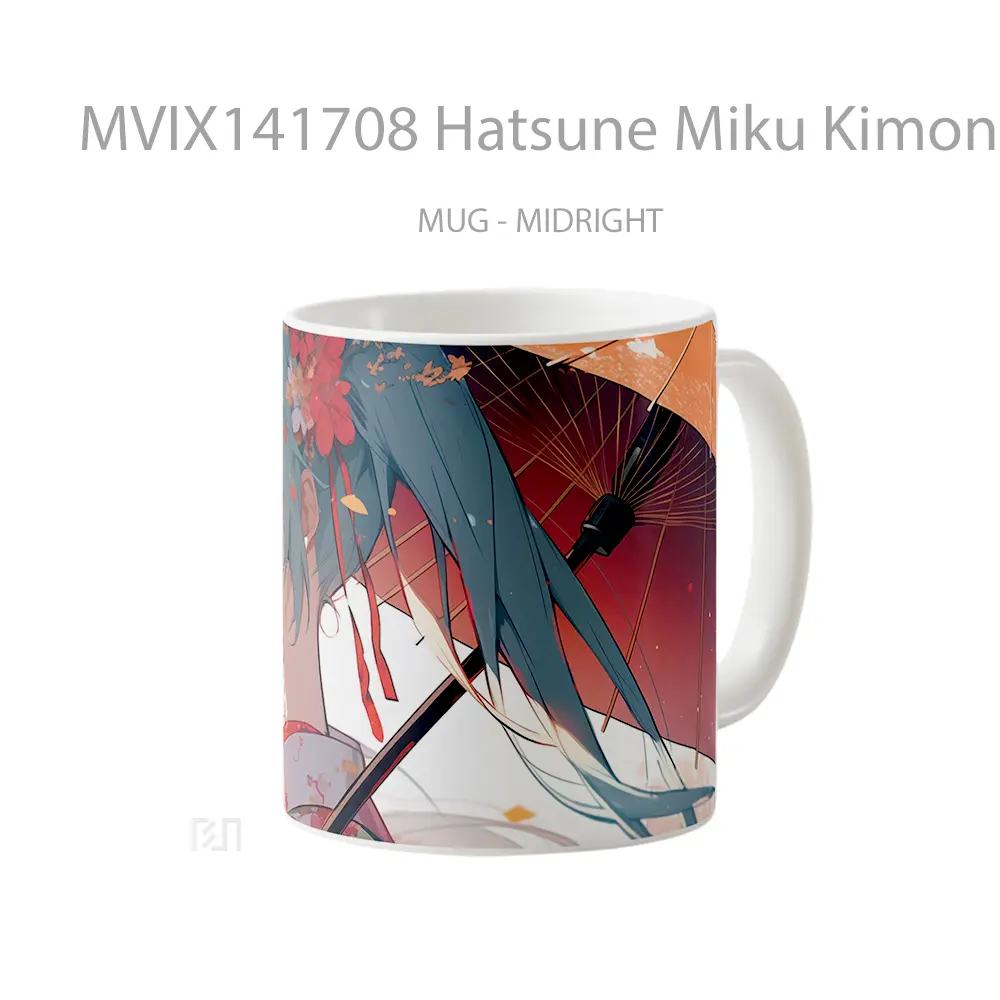 Mug Hatsune Miku Kimono Anime Girl Cangkir Anime - All-side / Desain