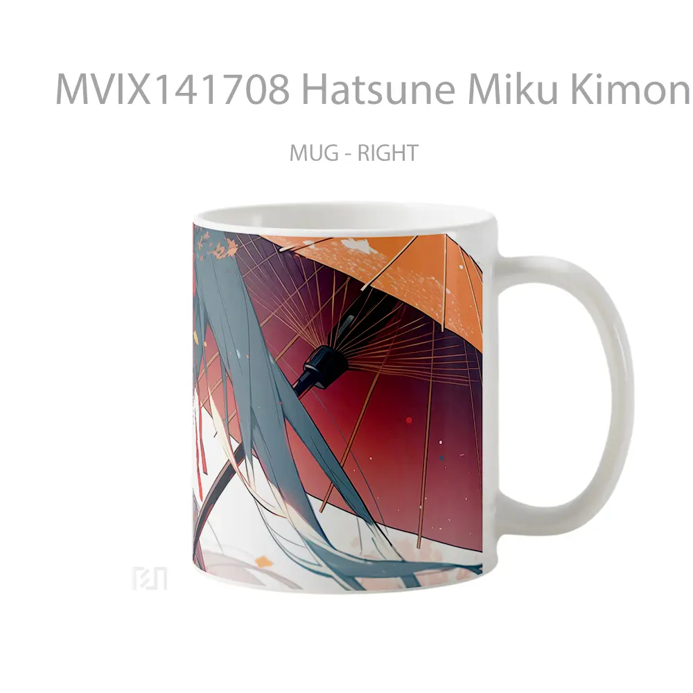 Mug Hatsune Miku Kimono Anime Girl Cangkir Anime - All-side / Desain