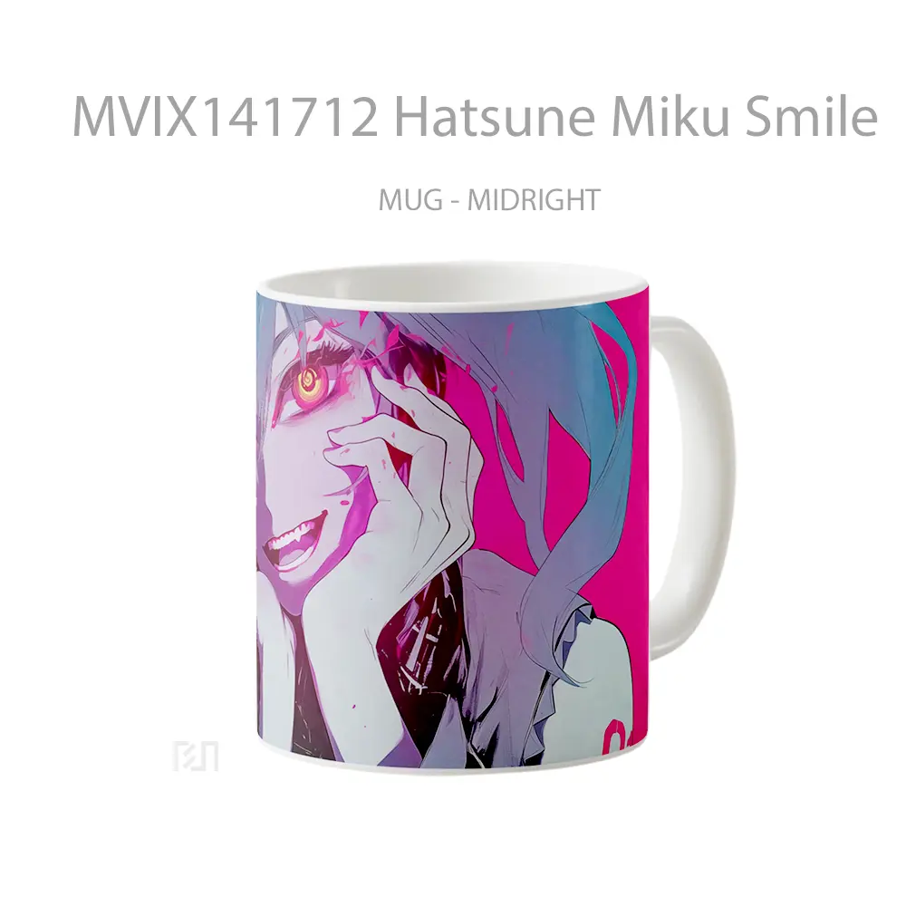 Mug Hatsune Miku Smile Gelas Keramik Unik - All-side / Desain