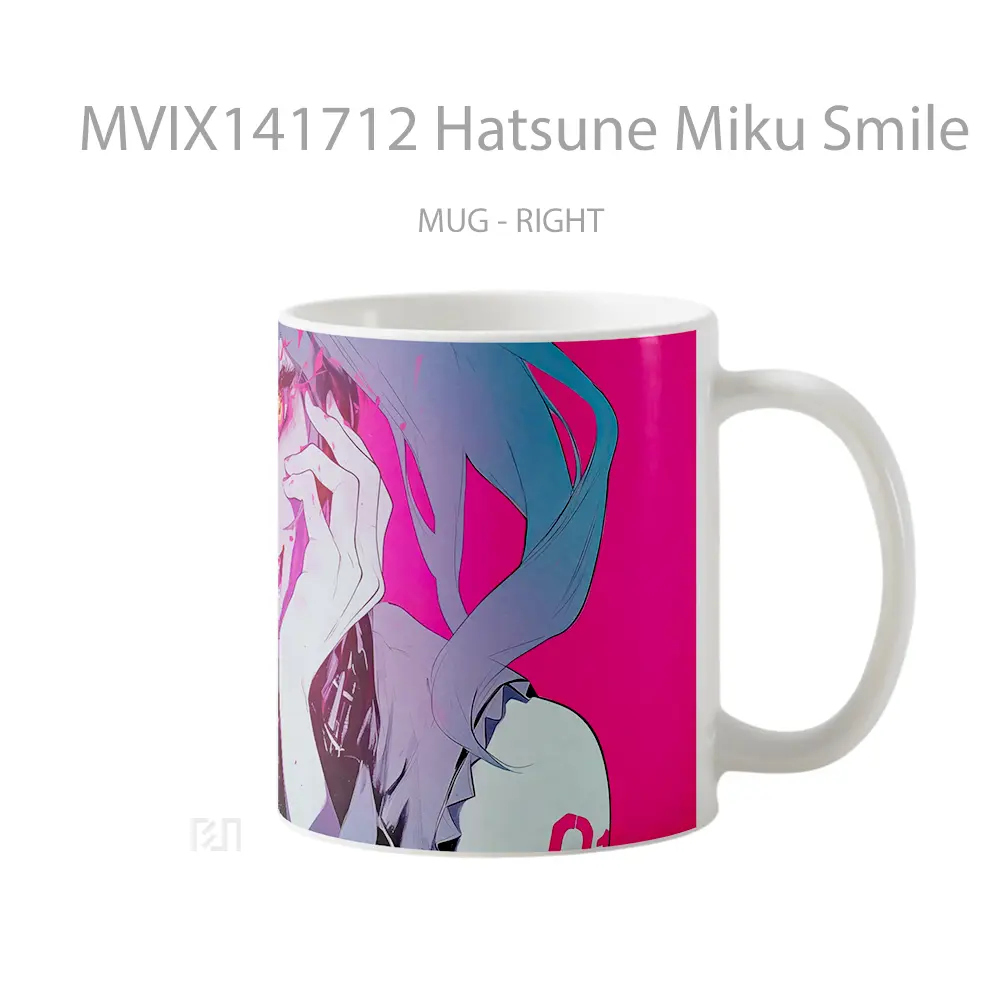 Mug Hatsune Miku Smile Gelas Keramik Unik - All-side / Desain