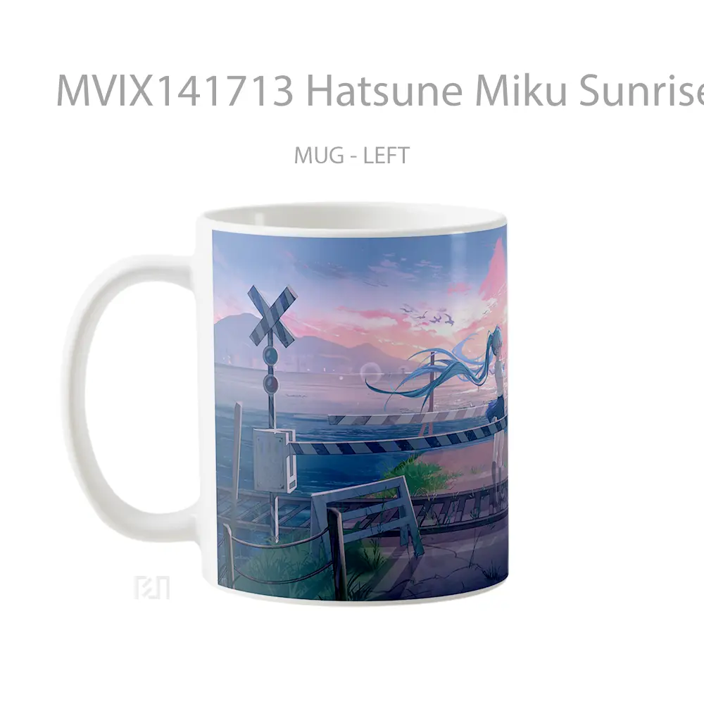Mug Hatsune Miku Sunrise Anime Girl Cangkir Anime - All-side / Desain