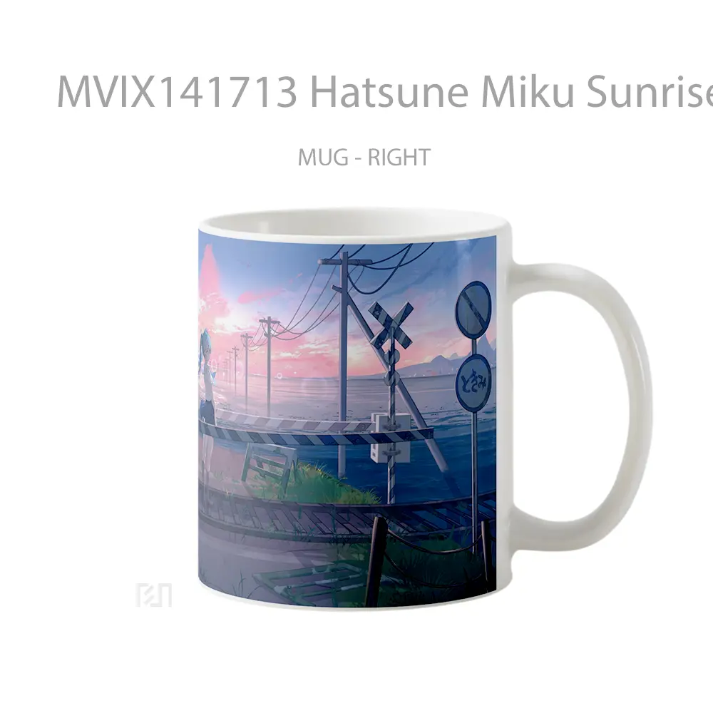 Mug Hatsune Miku Sunrise Anime Girl Cangkir Anime - All-side / Desain