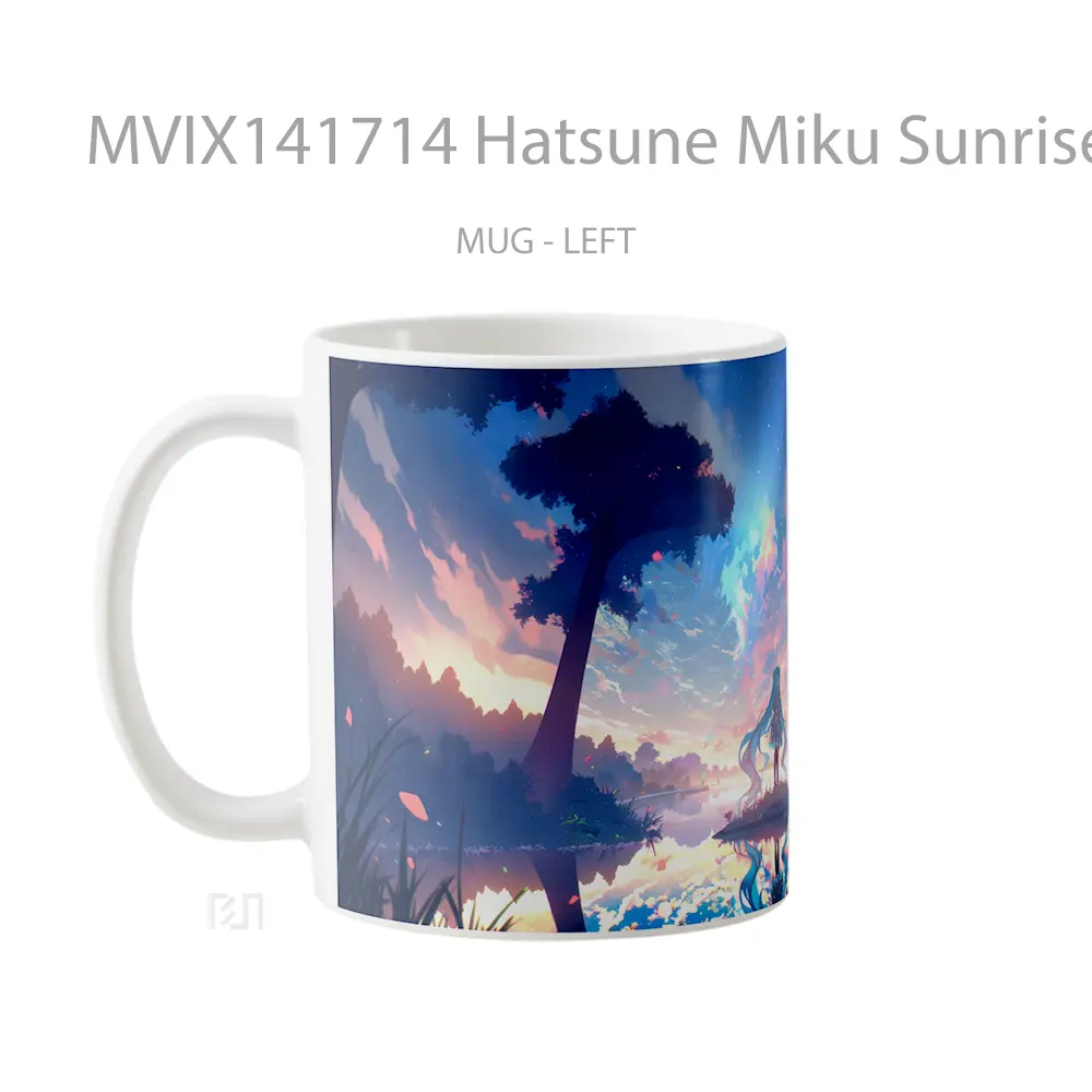 Mug Hatsune Miku Sunrise Scenery Anime Girl Cangkir Anime - All-side / Desain