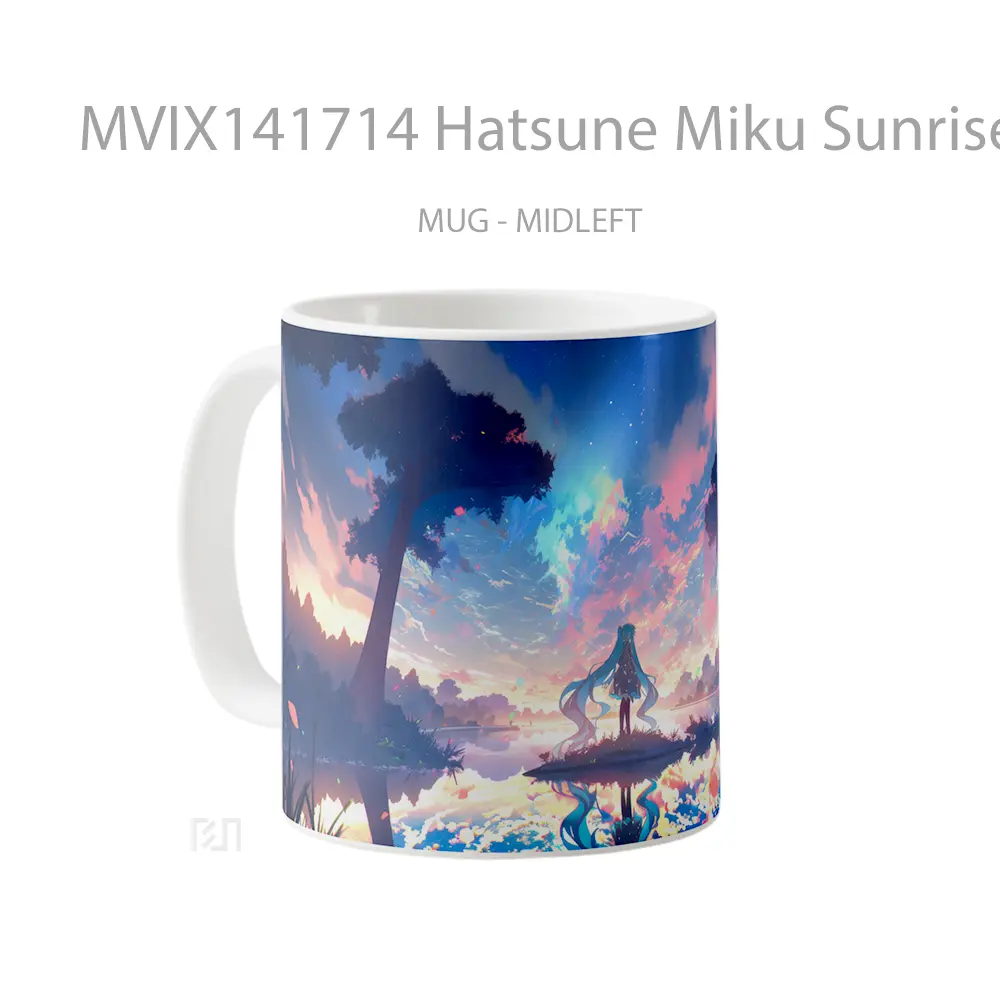 Mug Hatsune Miku Sunrise Scenery Anime Girl Cangkir Anime - All-side / Desain