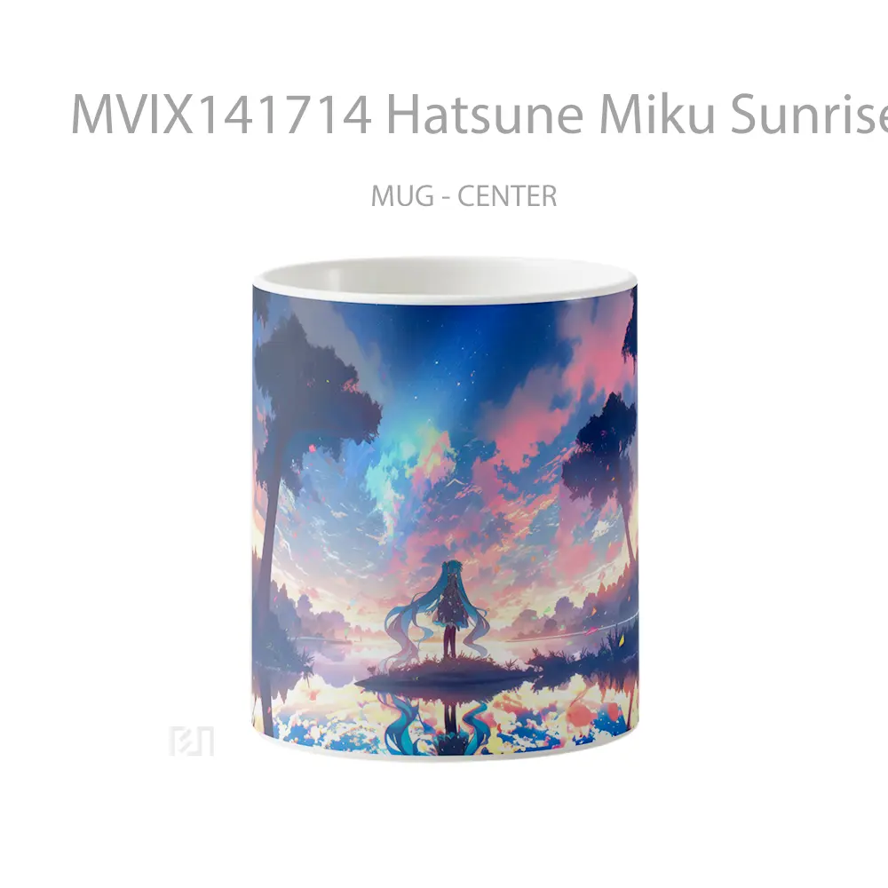 Mug Hatsune Miku Sunrise Scenery Anime Girl Cangkir Anime