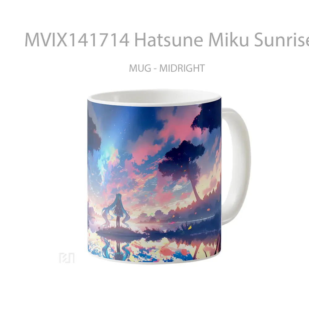 Mug Hatsune Miku Sunrise Scenery Anime Girl Cangkir Anime - All-side / Desain
