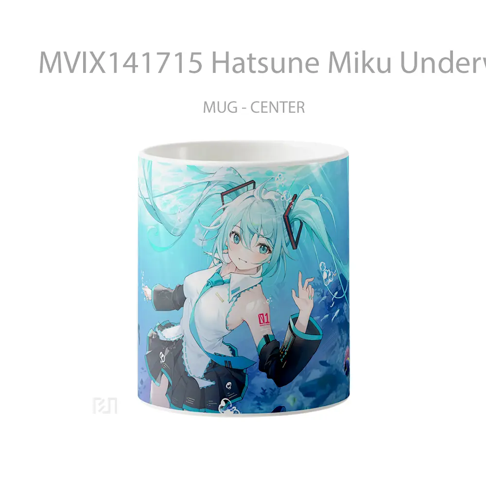 Mug Hatsune Miku Underwater Anime Girl Cangkir Anime