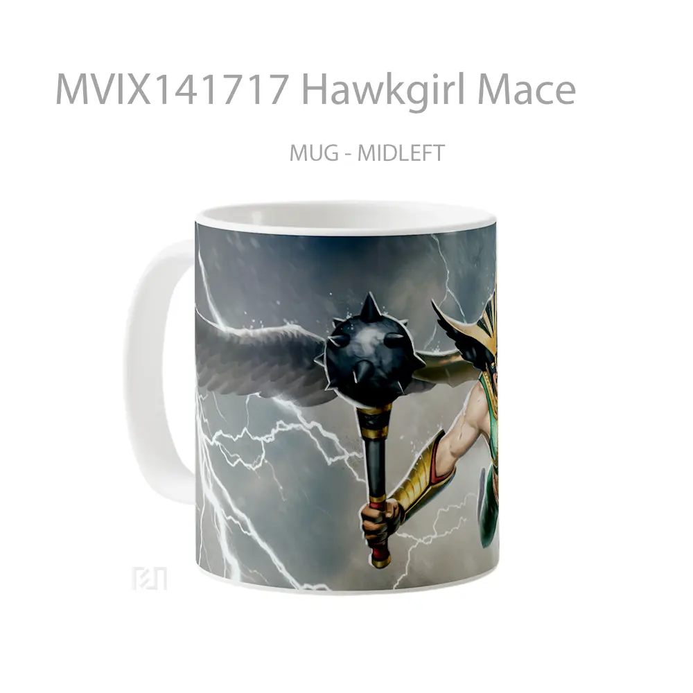 Mug Hawkgirl Mace Gelas Keramik Unik - All-side / Desain