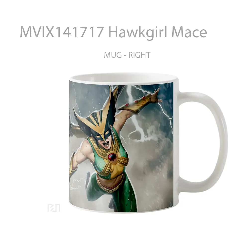 Mug Hawkgirl Mace Gelas Keramik Unik - All-side / Desain