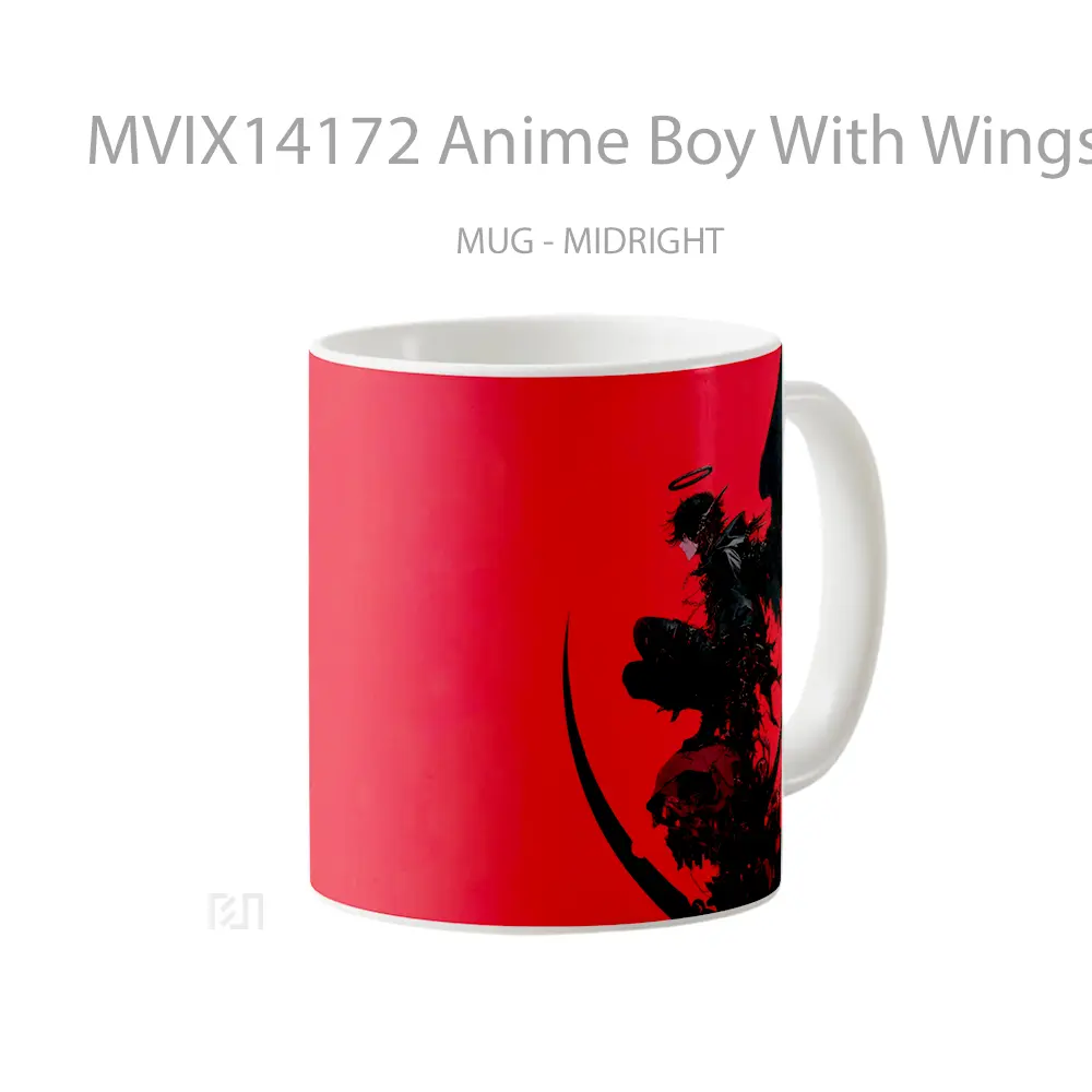 Mug Anime Boy With Wings Cangkir Anime - All-side / Desain