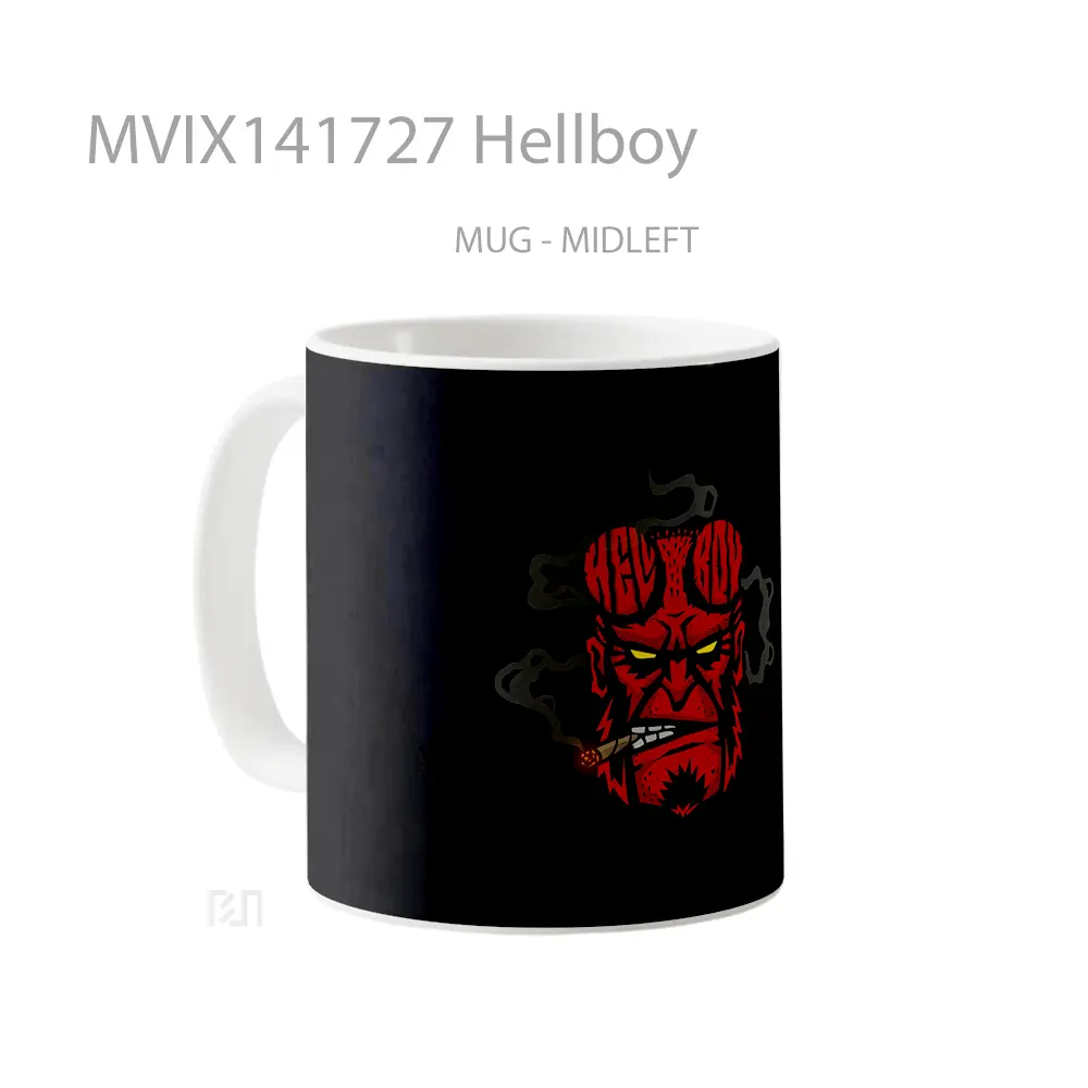Mug Hellboy Gelas Keramik Unik - All-side / Desain