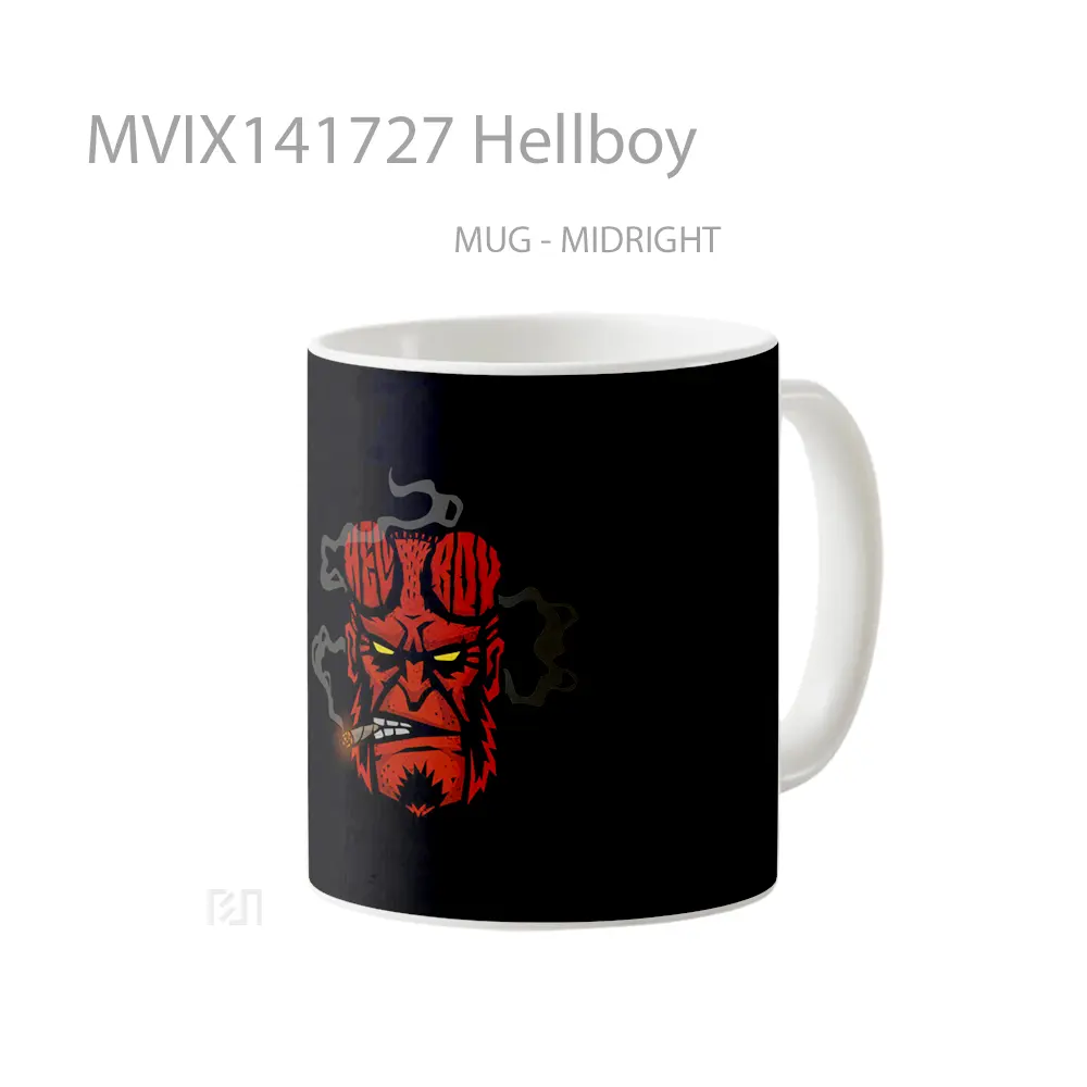 Mug Hellboy Gelas Keramik Unik - All-side / Desain
