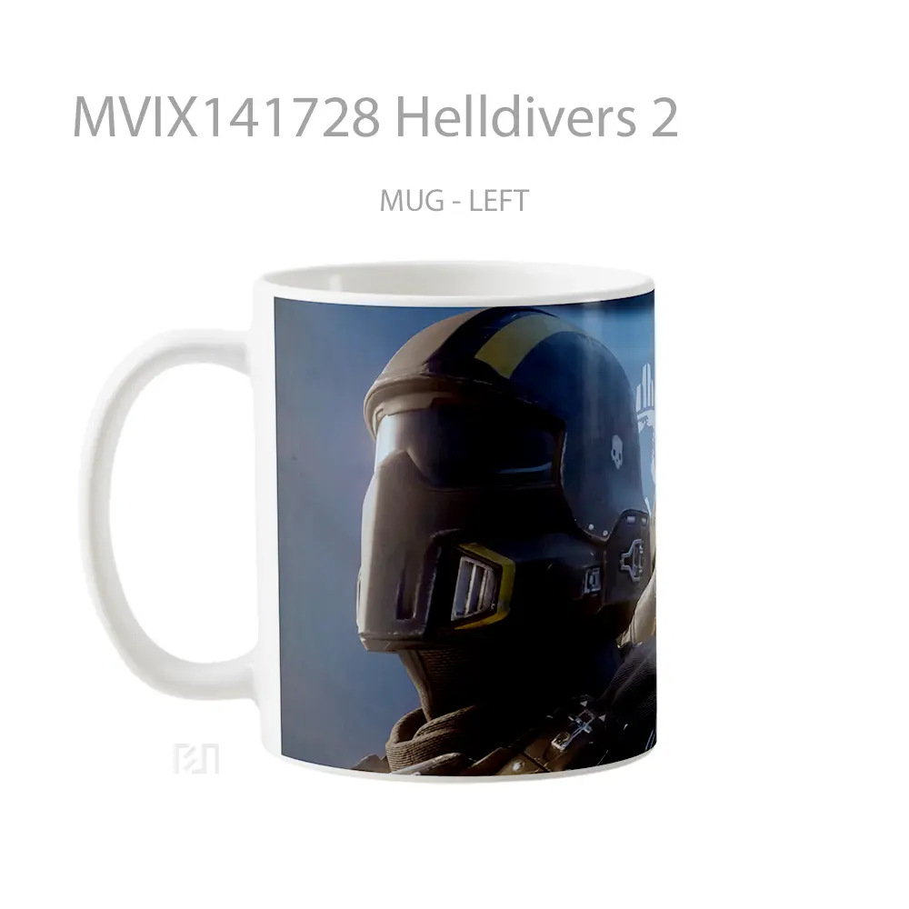 Mug Helldivers 2 Gelas Keramik Unik - All-side / Desain