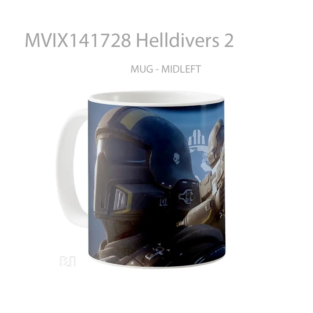 Mug Helldivers 2 Gelas Keramik Unik - All-side / Desain