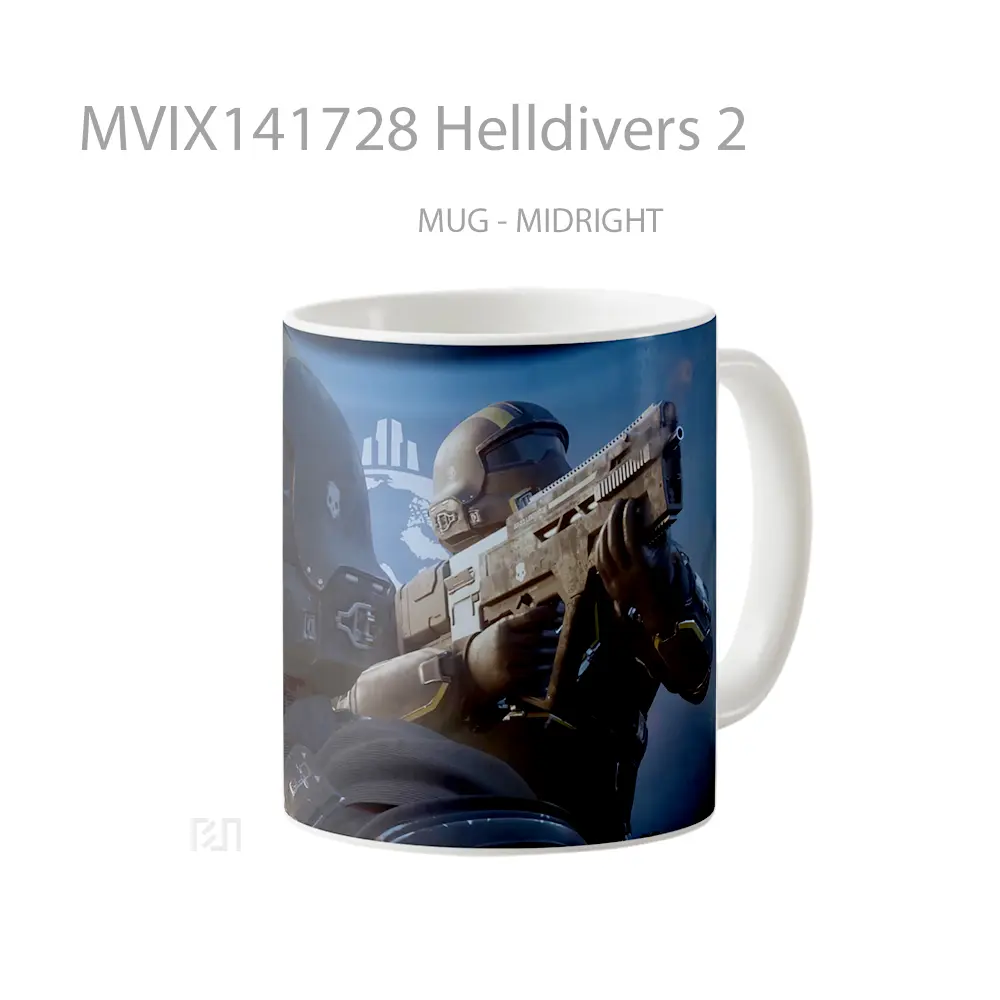 Mug Helldivers 2 Gelas Keramik Unik - All-side / Desain